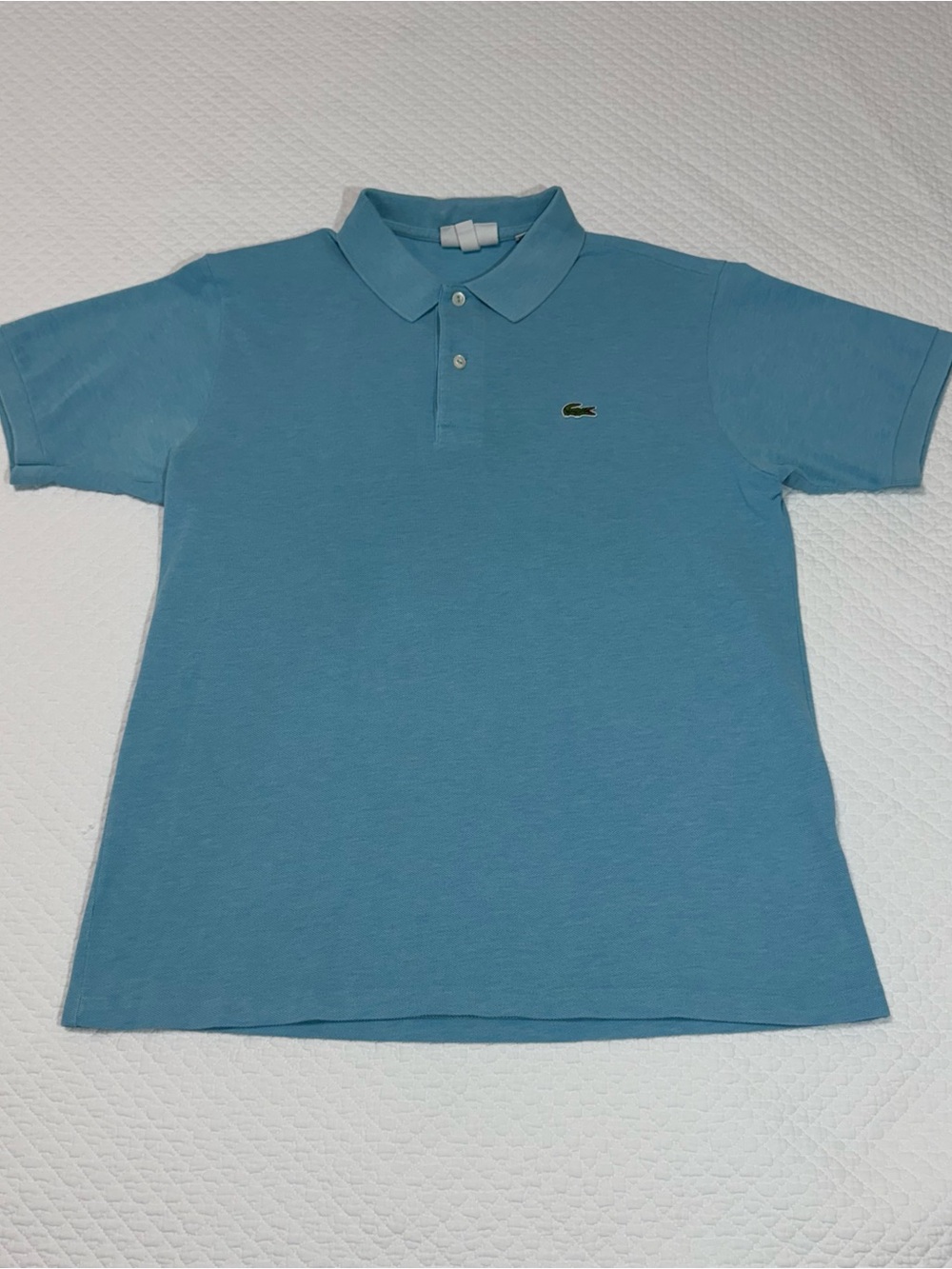 Lacoste Men's Teal Blue Short-Sleeve Polo